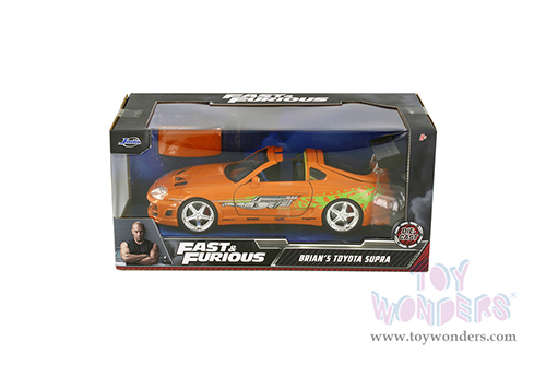 Jada Toys Fast & Furious - Brian's Toyota Supra Open Top (1/24 scale diecast model car, Orange) 97168/4