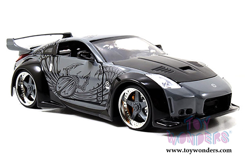 Jada Toys Fast & Furious - D.K.'s Nissan 350Z Hardtop (1/24 scale diecast model car, Gray) 97172