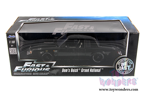 Jada Toys Fast & Furious - Dom's Buick Grand National Hard Top (1/18 scale diecast model car, Black) 97178