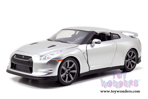 Jada Toys Fast & Furious - Brian's Nissan GT-R Hardtop (1/24 scale diecast model car, Candy Silver) 97212