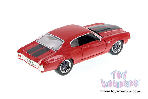Jada Toys Fast & Furious - Dom's Chevy Chevelle SS Hardtop (1970, 1/24 scale diecast model car, Glossy Red) 97309