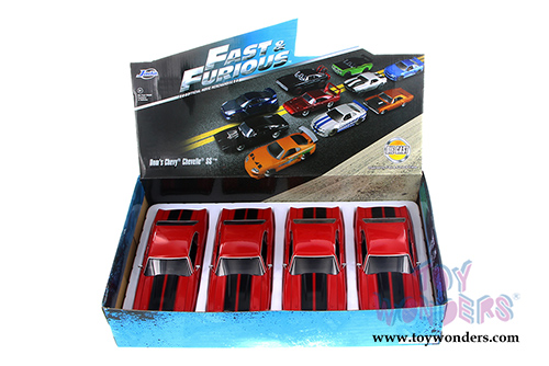 Jada Toys Fast & Furious - Dom's Chevy Chevelle SS Hardtop (1970, 1/24 scale diecast model car, Glossy Red) 97309