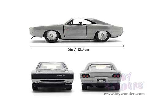 Jada Toys Fast & Furious - Dom's Dodge Charger R/T Hardtop (1/32 scale diecast model car, Bare Metal) 97350