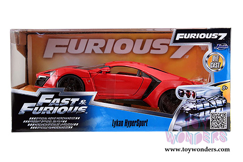 Jada Toys Fast & Furious - Lykan HyperSport Hardtop (1/24 scale diecast model car, Red) 97377/4