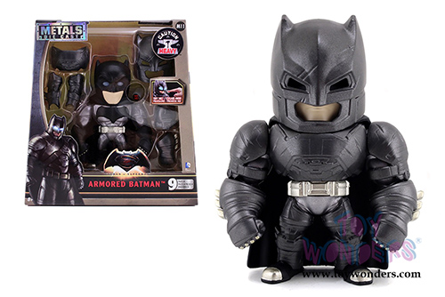 Jada Toys - Metals Die Cast | Batman v Superman - Armored Batman Figure (6" diecast model toy, Black and Silver) 97389