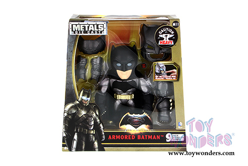 Jada Toys - Metals Die Cast | Batman v Superman - Armored Batman Figure (6" diecast model toy, Black and Silver) 97389