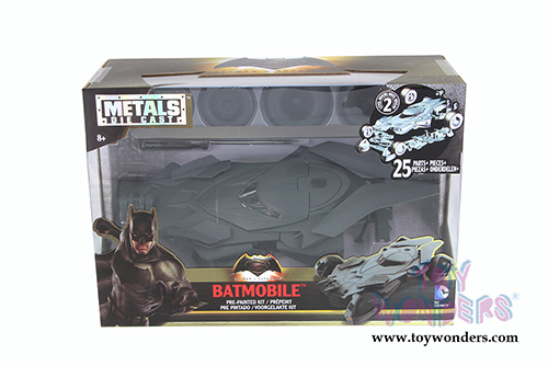 Jada Toys - Metals Die Cast | Batman vs Superman - Batmobile Model Kit  (1/24, diecast model toy, Primer Gray) 97395