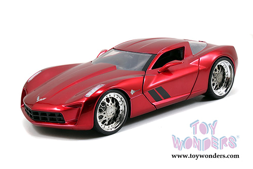 Jada Toys - Metals Die Cast | Big Time Muscle Corvette&reg; Stingray Concept Hardtop (2009, 1/24 scale diecast model car, Candy Red) 97467/4