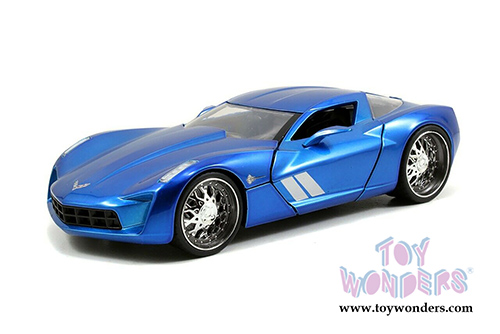 Jada Toys - Metals Die Cast | Big Time Muscle Corvette&reg; Stingray Concept Hardtop (2009, 1/24 scale diecast model car, Candy Blue) 97468/4