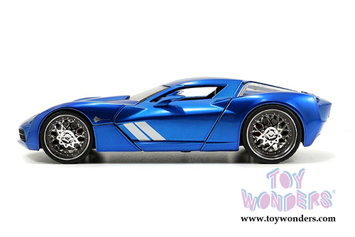 Jada Toys - Metals Die Cast | Big Time Muscle Corvette&reg; Stingray Concept Hardtop (2009, 1/24 scale diecast model car, Candy Blue) 97468/4