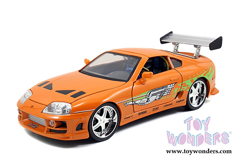 Jada Toys Fast & Furious - Brian's Toyota Supra Hard Top (1/18 scale diecast model car, Orange) 97505OR