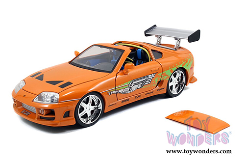 Jada Toys Fast & Furious - Brian's Toyota Supra Hard Top (1/18 scale diecast model car, Orange) 97505OR