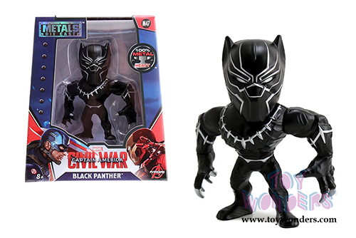 Jada Toys - Metals Die Cast | Captain America: Civil War - Black Panther Figure (4" diecast model toy, Black) 97560