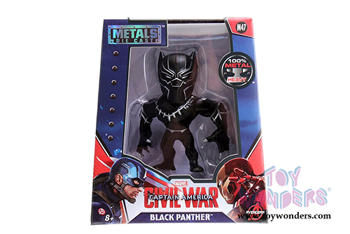 Jada Toys - Metals Die Cast | Captain America: Civil War - Black Panther Figure (4" diecast model toy, Black) 97560