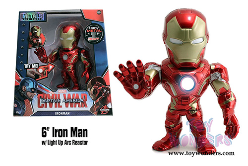 Jada Toys - Metals Die Cast | Captain America: Civil War  -  Iron Man Figure (6" diecast model toy, Red/Gold) 97564