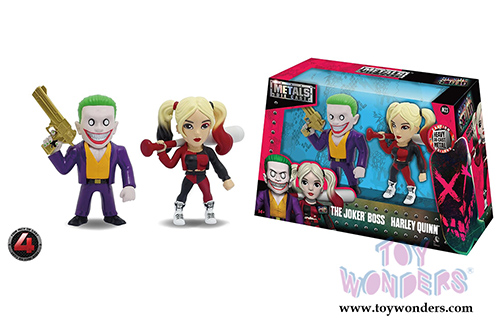 Jada Toys - Metals Die Cast | Suicide Squad - The Joker Boss and Harley Quinn Twin Pack (4" diecast model toy, Purple/Red) 97571