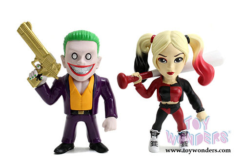 Jada Toys - Metals Die Cast | Suicide Squad - The Joker Boss and Harley Quinn Twin Pack (4" diecast model toy, Purple/Red) 97571