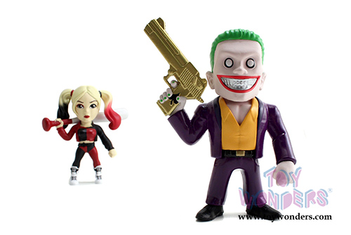 Jada Toys - Metals Die Cast | Suicide Squad - The Joker Boss and Harley Quinn Twin Pack (4" diecast model toy, Purple/Red) 97571
