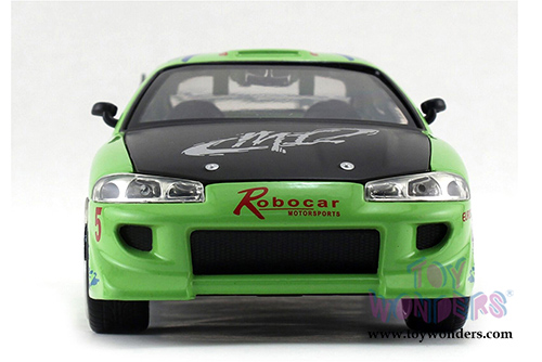 Jada Toys Fast & Furious - Brian's Mitsubishi Eclipse Hardtop (1995, 1/24 scale diecast model car, Lime Green) 97603/4