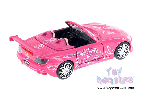 Jada Toys Fast & Furious - Suki's Honda S2000 Convertible F8 "The Fate of the Furious" Movie (2001, 1/32 scale diecast model car, Pink) 97610