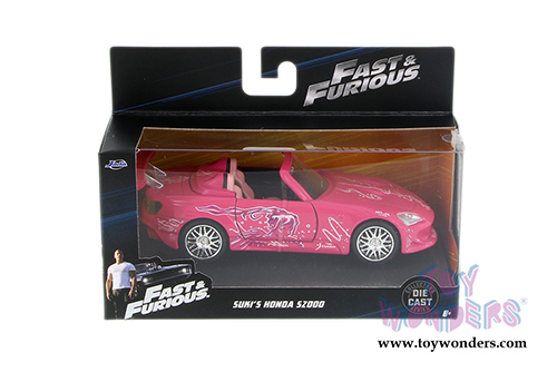 Jada Toys Fast & Furious - Suki's Honda S2000 Convertible F8 "The Fate of the Furious" Movie (2001, 1/32 scale diecast model car, Pink) 97610