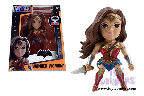 Jada Toys - Metals Die Cast | Batman v Superman - Wonder Woman Alternate Version Figure (4" diecast model toy, Red) 97667