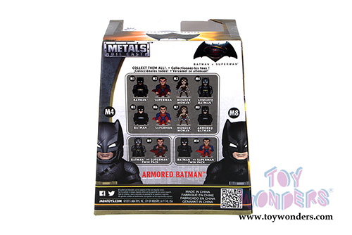 Jada Toys - Metals Die Cast | - Batman v Superman - Batman Armored Figure (4" diecast model toy, Black) 97670