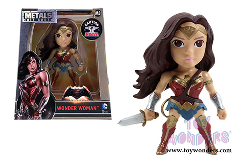 Jada Toys - Metals Die Cast | Batman v Superman - Wonder Woman Figure (4" diecast model toy, Red) 97671