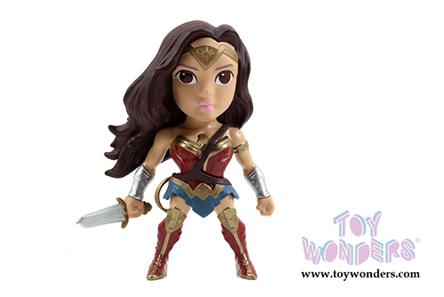 Jada Toys - Metals Die Cast | Batman v Superman - Wonder Woman Figure (4" diecast model toy, Red) 97671