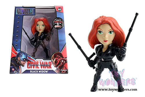 Jada Toys - Metals Die Cast | Captain America: Civil War - Black Widow Figure (4" diecast model toy, Black) 97680