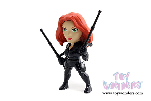 Jada Toys - Metals Die Cast | Captain America: Civil War - Black Widow Figure (4" diecast model toy, Black) 97680
