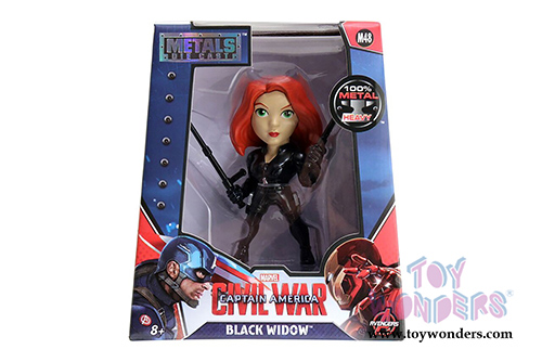 Jada Toys - Metals Die Cast | Captain America: Civil War - Black Widow Figure (4" diecast model toy, Black) 97680