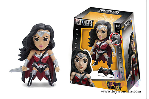 Jada Toys - Metals Die Cast | Batman v Superman - Wonder Woman Movie Figure (4" diecast model toy, Red) 97709