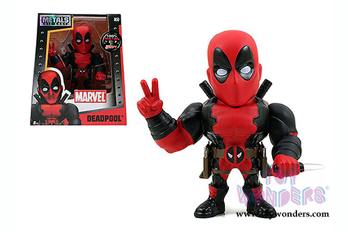 Jada Toys - Metals Die Cast | Captain America: Civil War - Deadpool Figure (4" diecast model toy, Black/Red) 97721