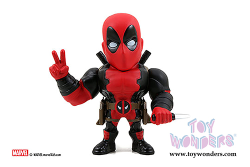 Jada Toys - Metals Die Cast | Captain America: Civil War - Deadpool Figure (4" diecast model toy, Black/Red) 97721