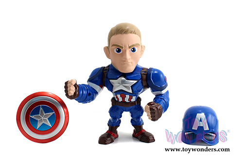 Jada Toys - Metals Die Cast | Captain America: Civil War  - Captain America Figure (6" diecast model toy, Blue/White/Red) 97723
