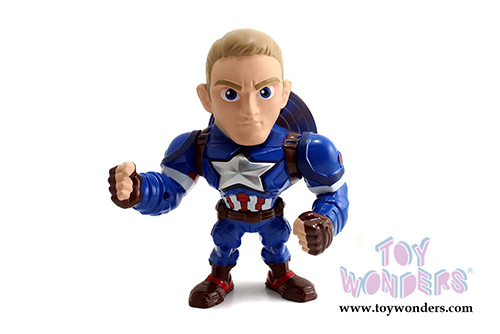 Jada Toys - Metals Die Cast | Captain America: Civil War  - Captain America Figure (6" diecast model toy, Blue/White/Red) 97723