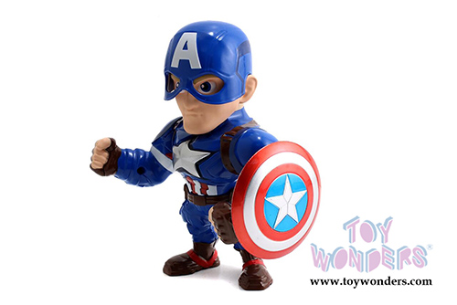 Jada Toys - Metals Die Cast | Captain America: Civil War  - Captain America Figure (6" diecast model toy, Blue/White/Red) 97723