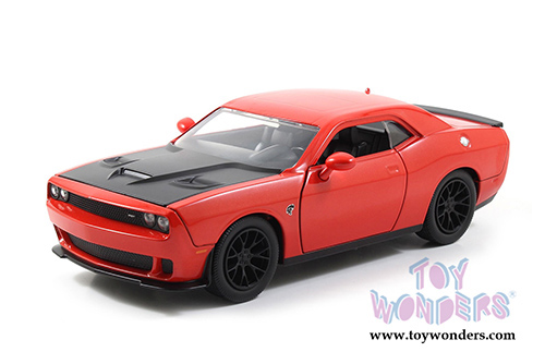 Jada Toys - Metals Die Cast | Bigtime Muscles Dodge Challenger SRT Hellcat Hardtop (2015, 1/24 scale diecast model car, Hemi Orange) 97853