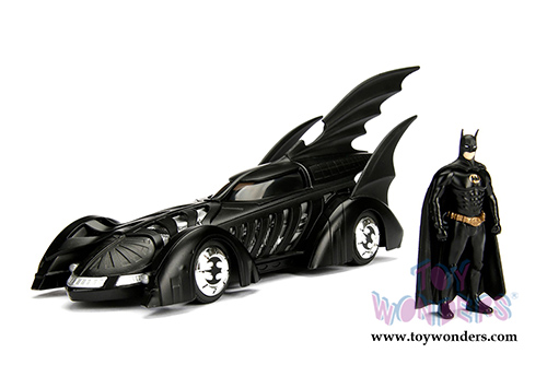 Jada Toys - Metals Die Cast | 1995 Batman Forever&trade; Batmobile&trade; with Batman&trade; figure (1/24, diecast model car, Black) 98036