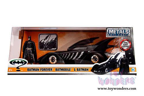 Jada Toys - Metals Die Cast | 1995 Batman Forever&trade; Batmobile&trade; with Batman&trade; figure (1/24, diecast model car, Black) 98036
