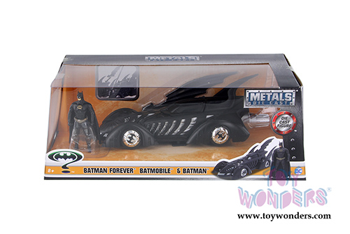 Jada Toys - Metals Die Cast | 1995 Batman Forever&trade; Batmobile&trade; with Batman&trade; figure (1/24, diecast model car, Black) 98036