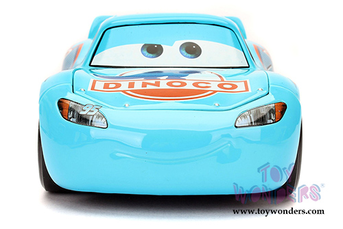 Jada Toys - Disney Pixar CARS | DINOCO Lightning McQueen (1/24 diecast model toy, Turquoise) 98100