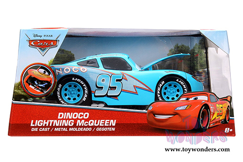 Jada Toys - Disney Pixar CARS | DINOCO Lightning McQueen (1/24 diecast model toy, Turquoise) 98100