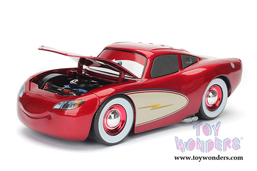 Jada Toys - Disney Pixar CARS | Cruising Lightning McQueen (1/24 diecast model toy, Red) 98101