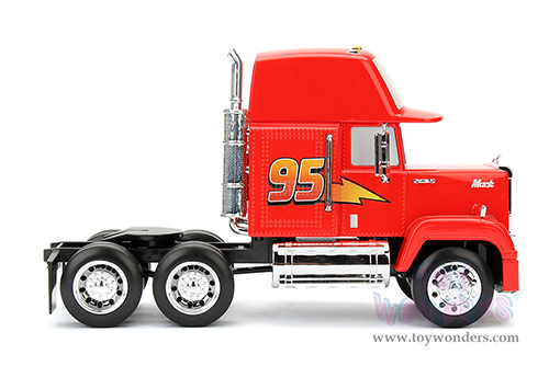 Jada Toys - Hollywood Rides | Mack Truck #95 DisneyPixars "Cars" (1/24, diecast model car, Red) 98103/2