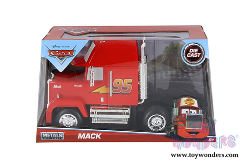 Jada Toys - Metals Die Cast | Disney Pixar "Cars" Mack Trailer (1/24 diecast model toy, Red) 98103