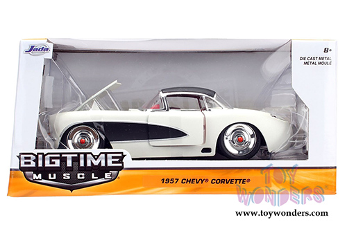 Jada Toys Bigtime Muscle - Chevy Corvette Hardtop (1957, 1/24 scale diecast model car, Asstd.) 98161WA1