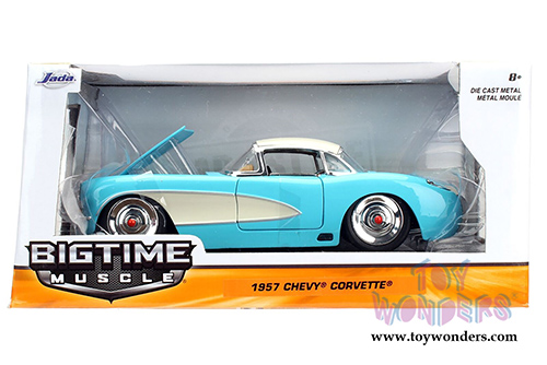 Jada Toys Bigtime Muscle - Chevy Corvette Hardtop (1957, 1/24 scale diecast model car, Asstd.) 98161WA1