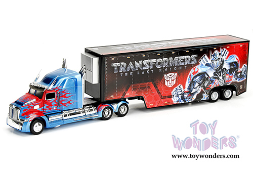 Jada Toys - Metals Die Cast | TRANSFORMERS 5 Optimus Prime&reg; Hauler Western Star 5700 XE (1/64, diecast model car, Blue w/Red) 98193